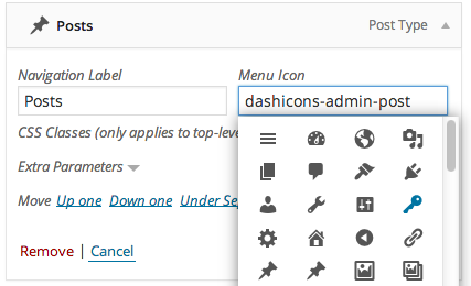 Change icon for WordPress admin menu item