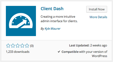 Install the Client Dash WordPress Plugin